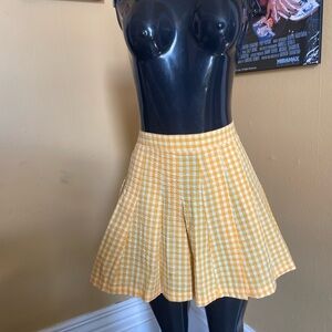 Urban Outfitters Pastel Plaid Gingham Circle Skirt ( Medium )